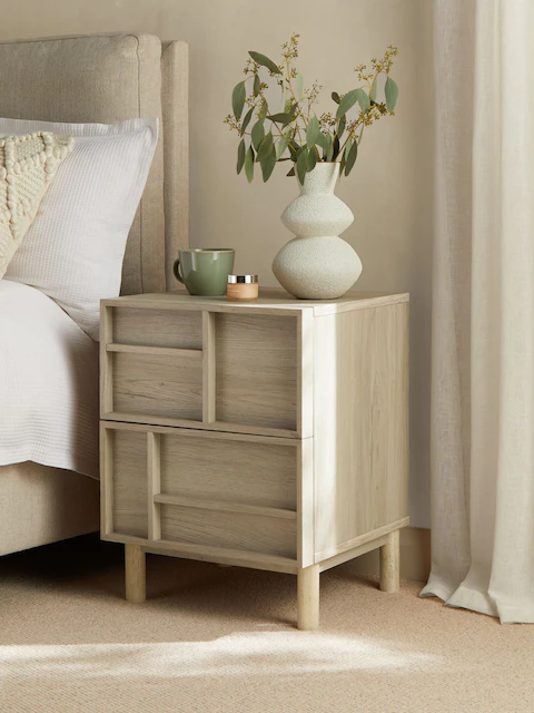 2 DRAWER SIDE TABLE