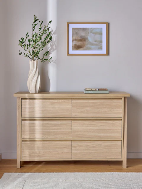 NATURAL CHEST 6 DRAWER 3